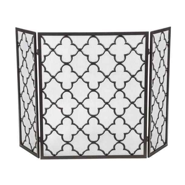 Winston Porter Zoeller Iron Fireplace Screen & Reviews Wayfair